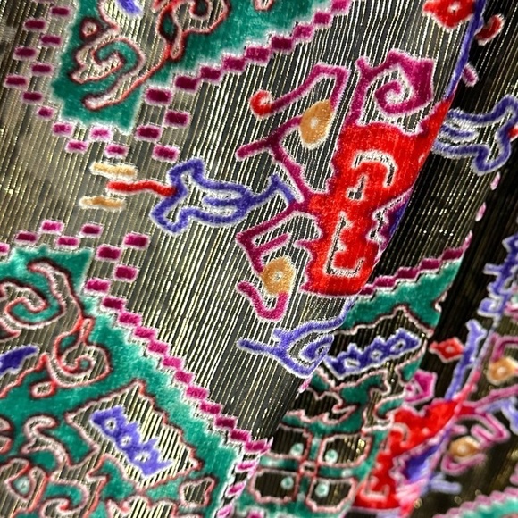 Anthropologie Moulinette Soeurs Silk Linnea Velvet Devour Dress Size Medium - Picture 8 of 15